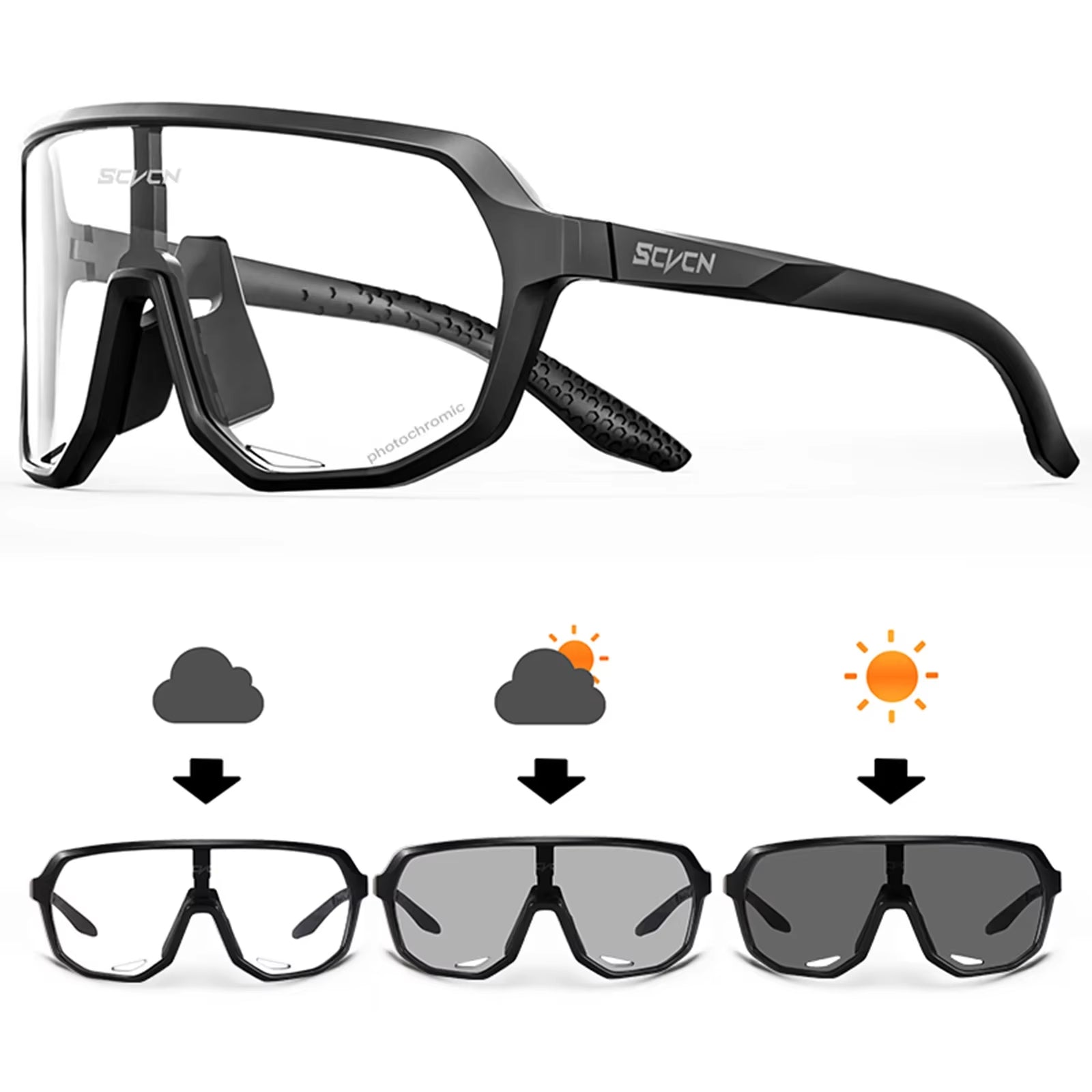 Photochromic Cycling Sunglasses MTB Glasses Road Bike Cycling UV400 Goggles Men Women Outdoor Bicycle Sports Eyewear New