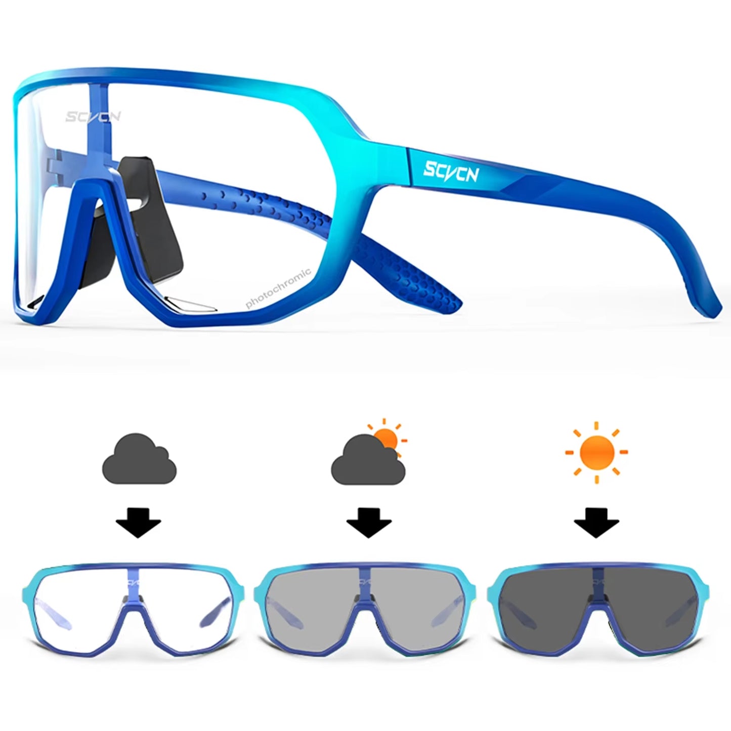 Photochromic Cycling Sunglasses MTB Glasses Road Bike Cycling UV400 Goggles Men Women Outdoor Bicycle Sports Eyewear New